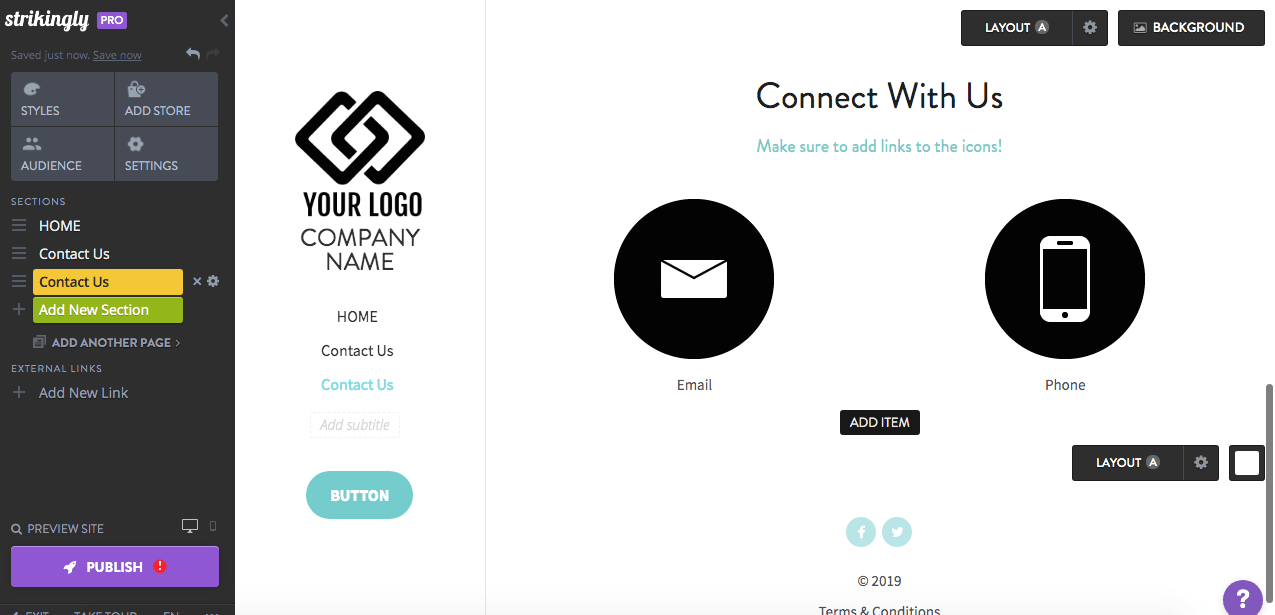 Connect with us template Connect with us template